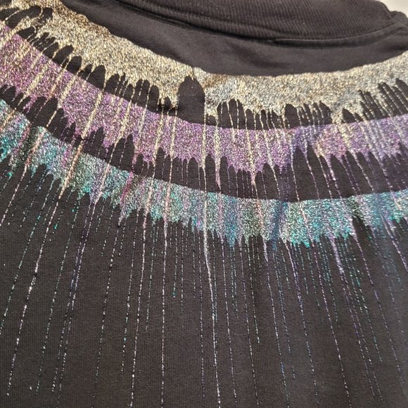 Vintage Southwestern Spin Art Painted Tshirt Coyote Howling At The Moon XL - Picture 7 of 8